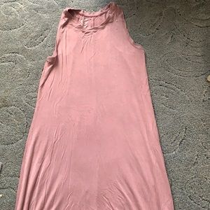 Pink midi dress